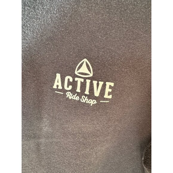 Active Men's‎ Black Hoodie size Medium long sleeve hooded solid cotton - Picture 3 of 7